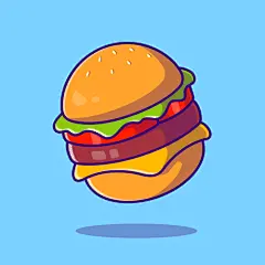 可爱动物宇航员食物儿童角色吉祥物形象卡通插画