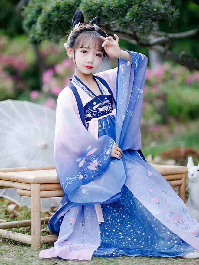 汉服女童秋装裙子原创襦裙2021中国风超...