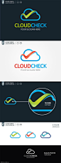 云计算云监控服务Logo模板 Cloud Check Logo