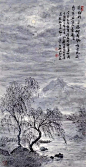 陶冷月山水精品50幅，月色撩人！_视频_技巧_传统 : 其绘画的特点是在承传中国传统文人笔墨的基础上，又融入西画的明暗和透视技巧。 为了有别于日光下的山水画，陶冷月画月色朦胧中的景物时，参照张僧繇、杨升的"没骨"法，吸取水彩画中干画法等技巧，逐层着色，采用勾、…