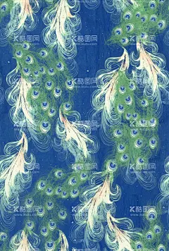 孔雀羽毛  - 源文件下载【酷图网】数码印花,小花,花朵,图案,设计,素材,叶子,手绘花,叶子花,桃花