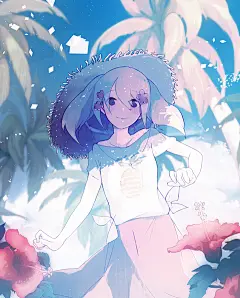 【南方的热带花朵】朱槿特辑 : “朱槿”，又名“扶桑”，花大色艳，是温暖的南方地区盛产的花朵。
听到朱槿这个名字，很多人首先想到的便是红色的花。其实朱槿有很多种，不仅有红色，还有白色、橘色、粉色等很多种颜色。因为朱槿每天都会开新花，因此便有了“新鲜的恋情”、“微妙的美”等的花语。下面就为大家介绍一些以朱槿为主题的插画作品♪