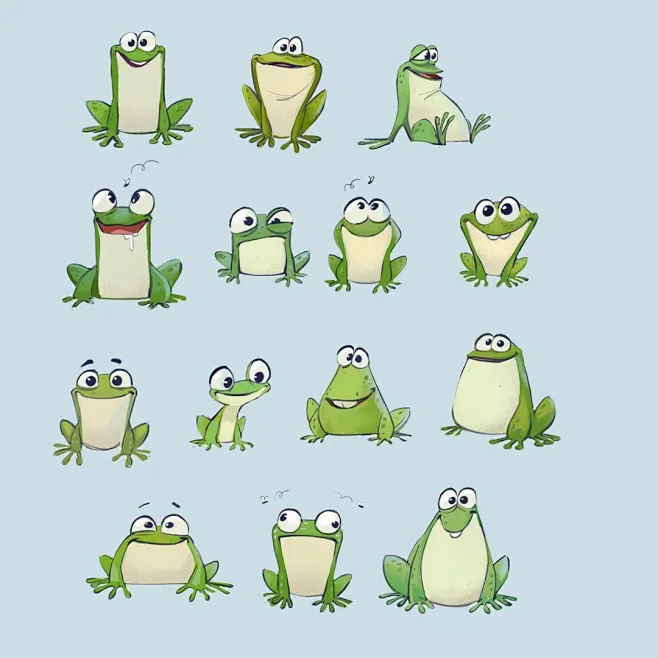 Martina Petrova 在 Instagram 上发布：“Ribbit. Ribbit. . . . #frog #character ...