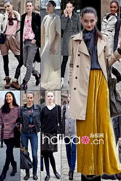 海报网2011秋冬时装周秀场外模特街拍特辑！不比身材拼品味，F王子、Frida、孙菲菲、刘雯……30位麻豆谁最出众？