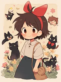 ginaweaver_cute_girl_cat_Ghibli_style_6832f05f-f20d-4833-9224-b1fda3f7e9b5