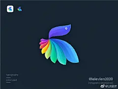 #插画# #平面设计# 充满立体感的渐变折纸风格图形设计分享 ​​​​