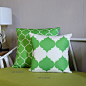 抱枕样板房 现代简约时尚棉麻布艺含芯靠垫高档客厅小清新绿色