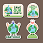 卡通可爱地球日绿色环保爱护地球公益宣传插画海报折页ai设计素材-淘宝网