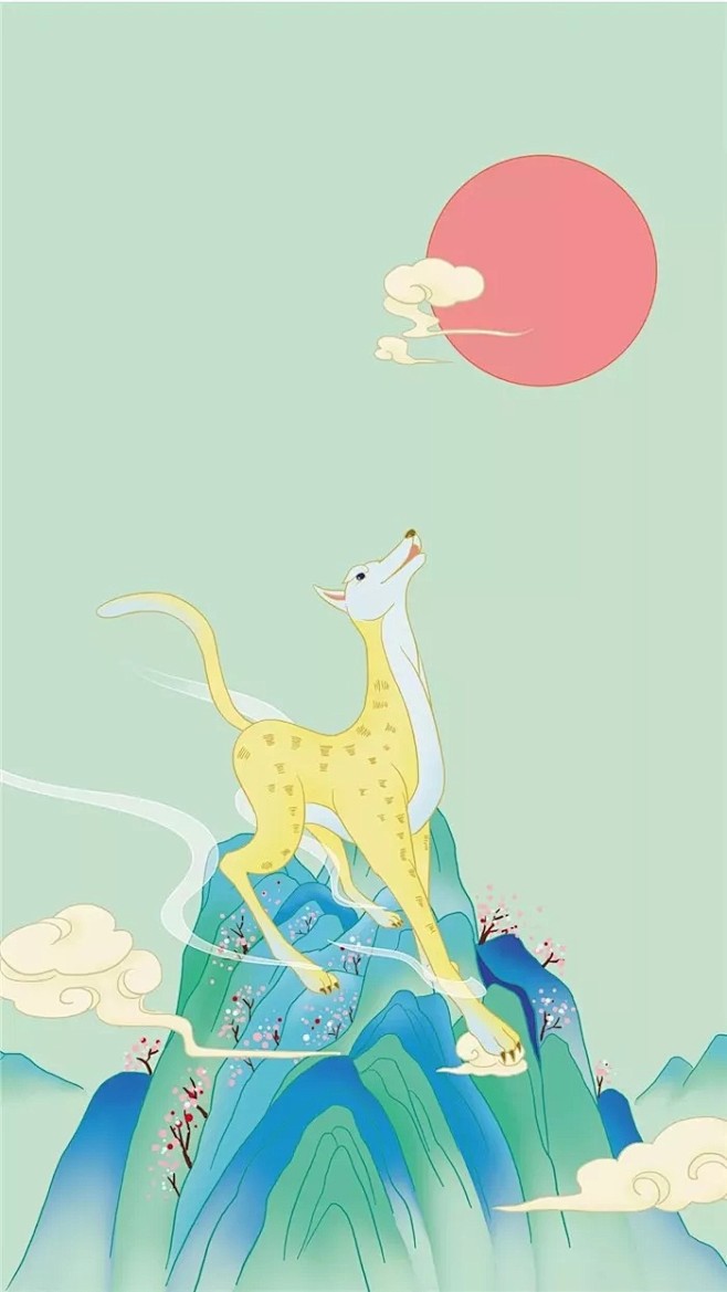 故宫神兽系列插画天狗webp