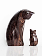 #艺术第二自然#猫之态木雕，by Perry Lancaster