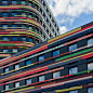 yellowred : some colourful architecture photography in Hamburg Wilhelsmburg