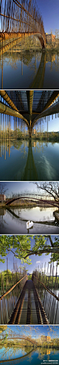 人行天桥，位于美国奥斯汀，由 Miró Rivera Architects Architecture 建筑事务所设计。设计灵感来自于河岸边的芦苇。这座桥是一座轻量的免维护结构。