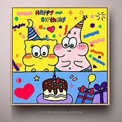 海绵宝宝diy数字油画卡通动漫派大星儿童填色手工绘油彩挂画新品-tmall.com天猫