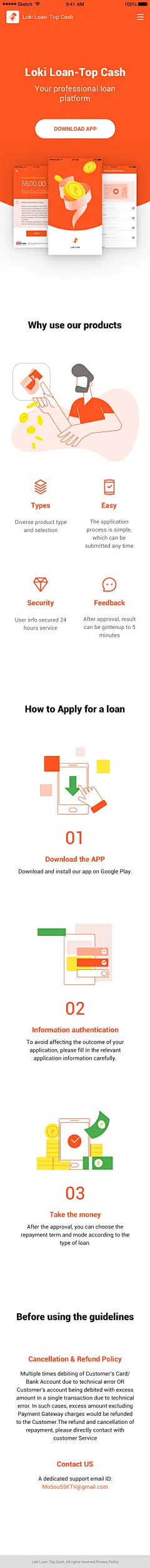 海外金融Loki Loan-Top Cash落地页H5
