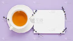 一杯茶，空白纸卡，用来做模型、标识或设计，