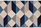 2'x3' Rombie Rug, Blue/Multi : Inspired by the geometric paintings of Luli Sanchez, this wool rug's bold design grounds any space with a wonderful texture and intriguing sense of dimension. A rug pad is recommended to keep this...