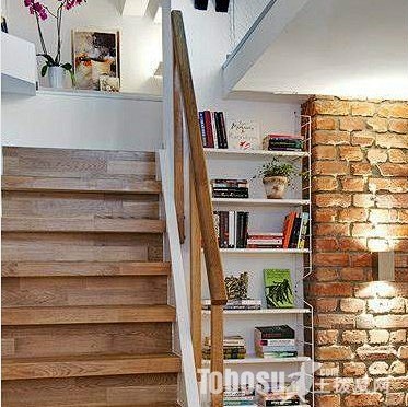 现代楼梯踏步装修效果图—土拨鼠装饰设计门...