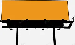 手绘桔色户外广告牌 设计图片 免费下载 页面网页 平面电商 创意素材