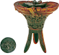 犀角饕餮纹螭龙爵杯 十七世纪