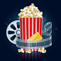 Movies popcorn vector design illustration