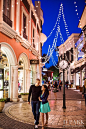 The Grove in Los Angeles...one of the prettiest outdoor shopping malls I've been to (ignore the engaged couple, ha!)