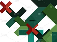 多色抽象几何形状，几何背景的网页横幅