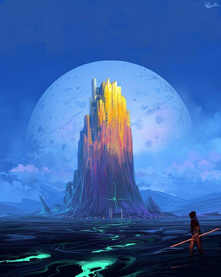 场景原画水彩绘画手绘cg场景原画手绘风格人物二次元美男美女萝莉插画