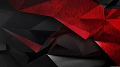 黑红立体多边形高清壁纸素材下载