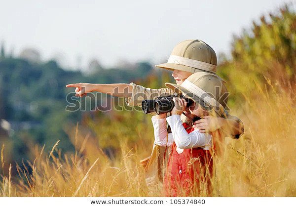 Happy young safari a...