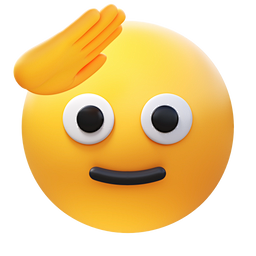 敬礼脸 PNG、SVG 插图
