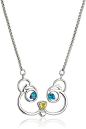 Betsey Johnson Cubic Zirconia Stone Bear Pendant Necklace, 16" + 2.25" Extender