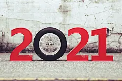 新年2021创意设计概念- 3D渲染图像