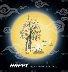 中秋快乐中国背景