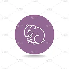 可爱的卡通仓鼠图标