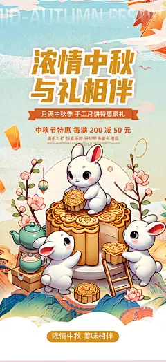 庆祝活动中秋节宣传海报