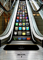 Infinite apps / iPhone escalator #iphone #apps  #ads #advertising #media #advertisement #marketing #poster #print #campaign #creative #creativity