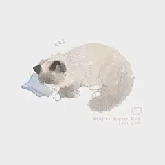 一组猫咪插画
   日本插画师 ねこ助 
   （汤不热：nekosuke-oxo） ​​​​