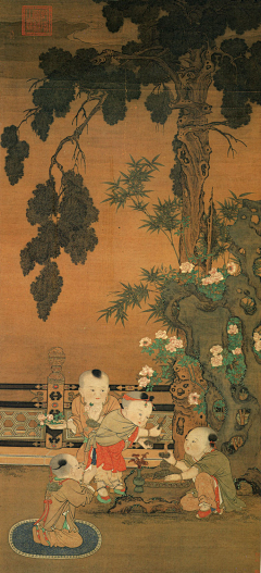 leview采集到国画人物场景