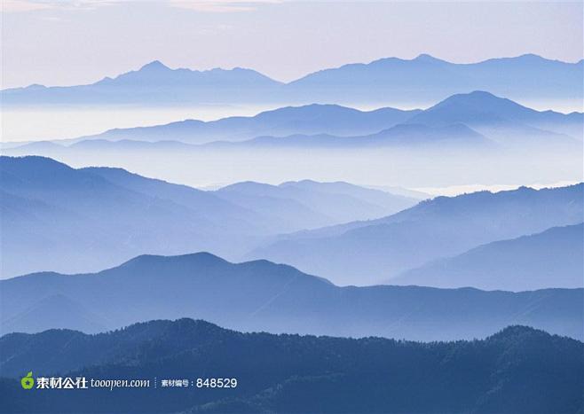 云雾森林风景图片