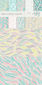 不规则波浪线无缝纹理 Waves Seamless Patterns Pro