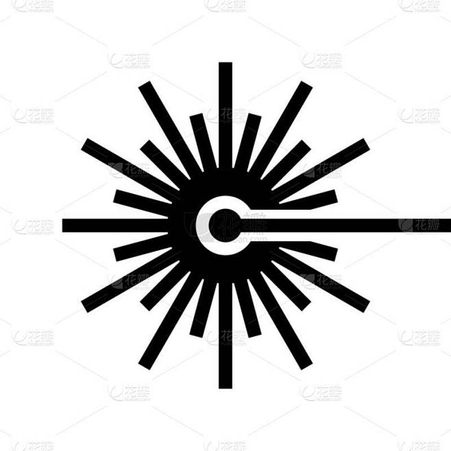 激光束图标，矢量图解