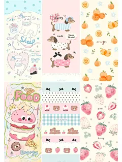 原创 | 粉蓝配色奶里奶气的壁纸 - 小红书