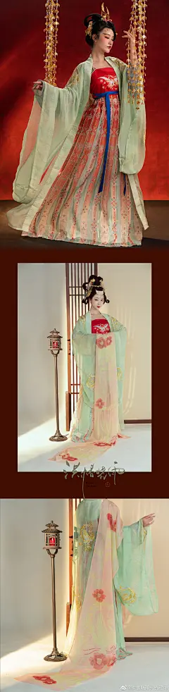 汉服超话#上新通知#有福利赠送！卷揪一只仙女送图中大袖衫一件。
不一样的诃子裙凤仪妆上架啦，前两个星期下单可以享受满减活动，裙身的藏褶相当治愈，特殊出口面料在某些角度下流光溢彩确不塑料。两款不同衫子搭配诃子裙（不拆卖），披帛，大袖衫可拆卖。大袖衫的绣花是很精致的凤凰，妩媚里 ​​​​...展开全文c