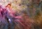 LL Ori and the Orion Nebula 
Image Credit: NASA, ESA, and The Hubble Heritage Team
Explanation: Stars can make waves in the Orion Nebula's sea of gas and dust. This esthetic close-up of cosmic clouds and stellar winds features LL Orionis, interacting with