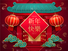 886咯采集到兔年-国风背景