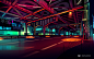 General 1920x1200 Romain Trystam digital art cityscape city lights colorful street street light