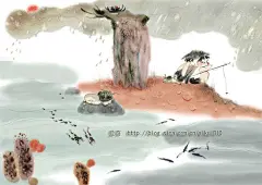 爱葵  的插画 中国风绘本