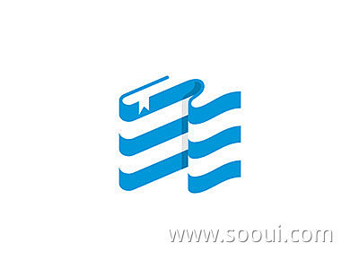 终身阅读！36款书元素Logo设计UI设...