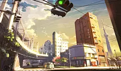 黄昏街景 钢铁阿童木作品
