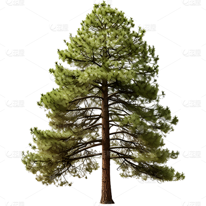 通用实景树木松树绿色植物元素图片_植物元素图片素材-花瓣网